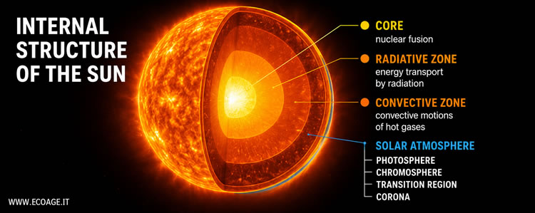 la estructura interna del Sol