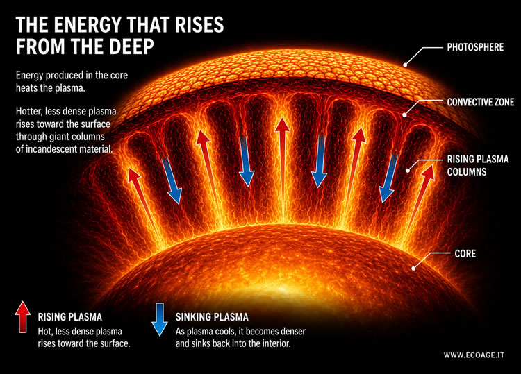 the convective motions that create granules
